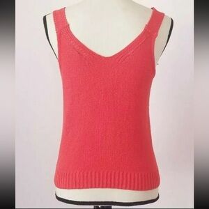 Madewell Coral Pink Crochet Knit Camisole Tank Top
